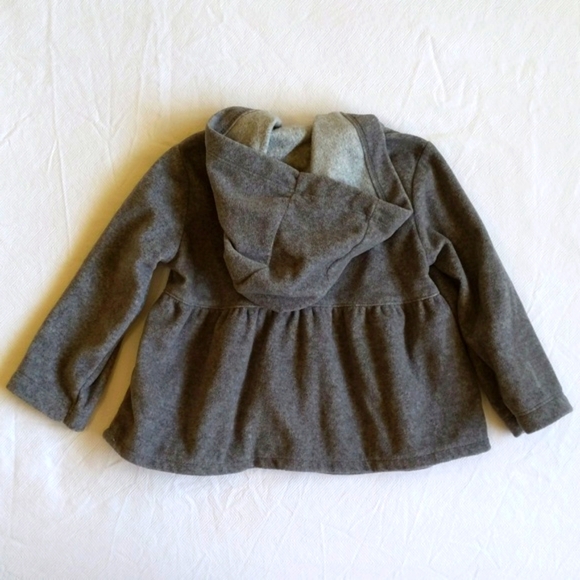 carter's unicorn embroidered fleece zip-up hoodie jacket 12 months baby girl - Picture 5 of 5